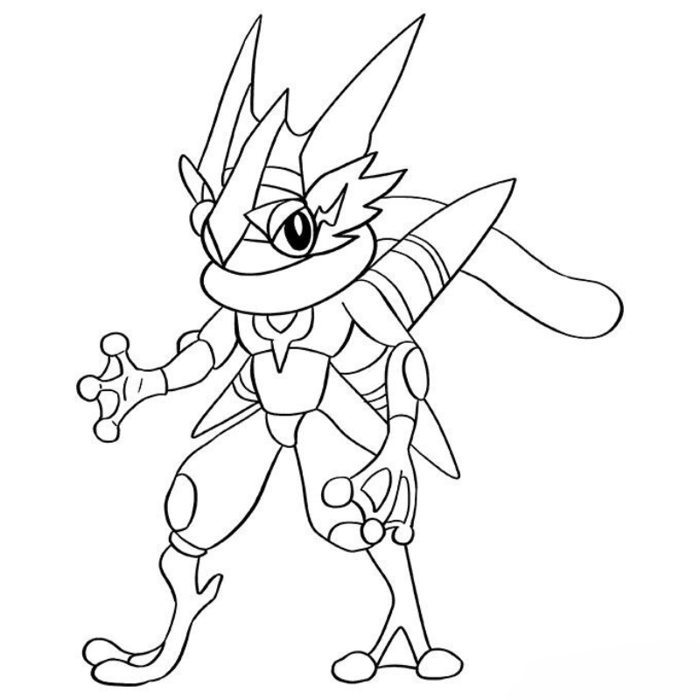 tranh cho bé tô màu Pokemon Gekkouga « in trực tiếp, có tô màu online