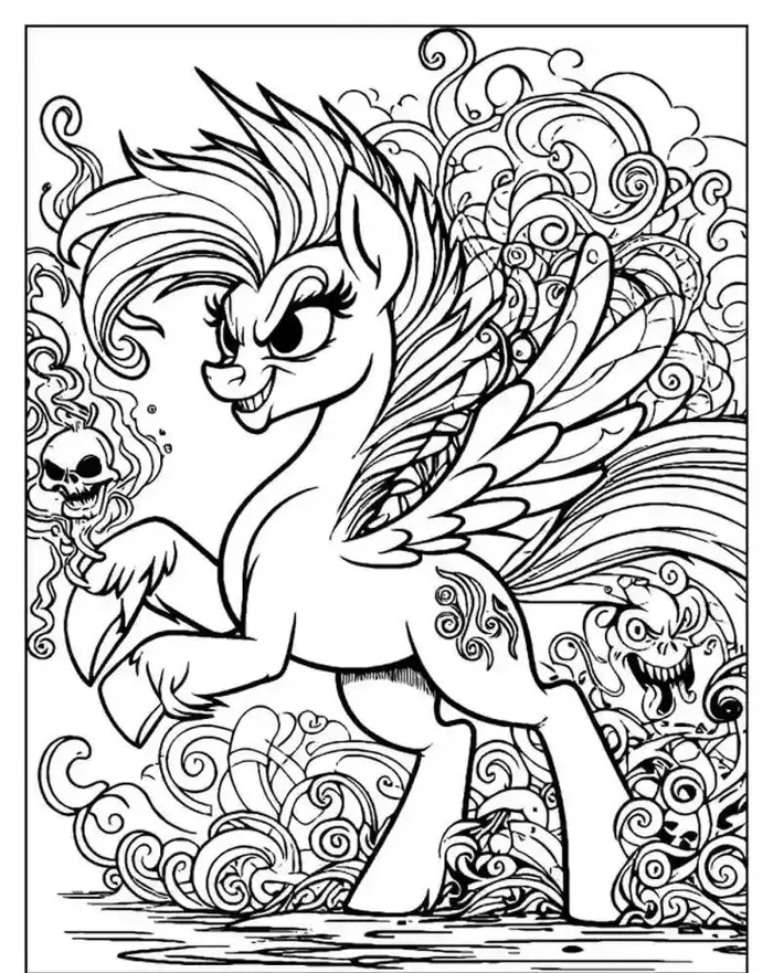 Tranh tô màu My Little Pony đáng yêu cho giờ học tô màu