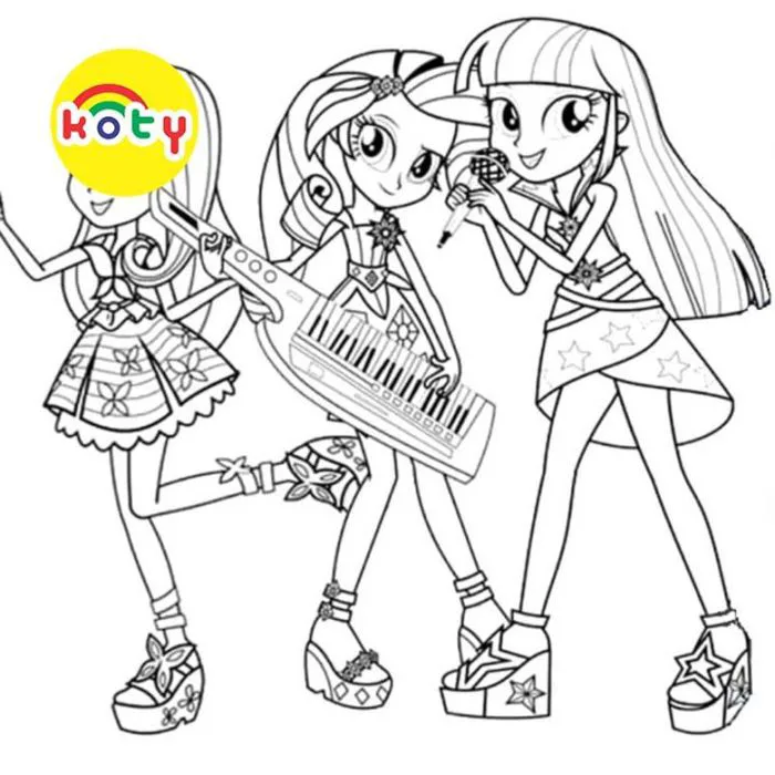 Búp bê My Little Pony Equestria Girls - Set 20 Tờ Tranh Tô Màu A4 A5 Cho Màu  Sáp, Màu Chì - MANGA ANIME COMIC tô màu | Lazada Việt Nam