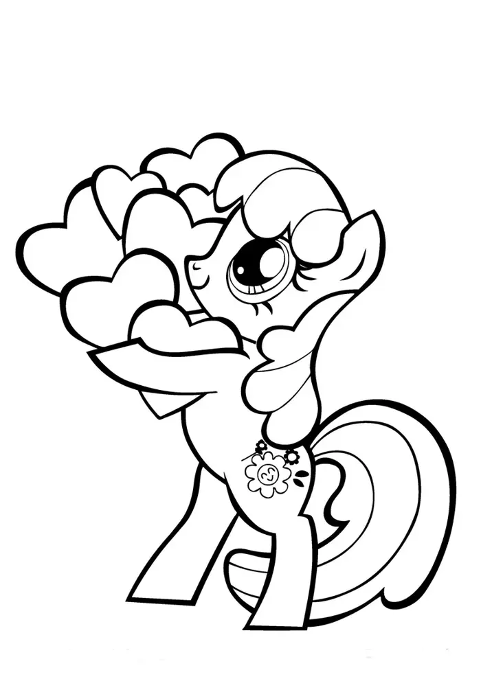 Tranh tô màu My Little Pony đáng yêu cho giờ học tô màu