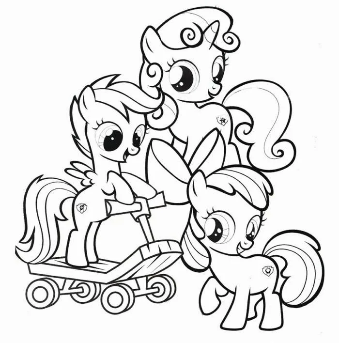 Tranh tô màu Pony đẹp, dễ thương khiến bé phải mê mẩn – Hay Nhất