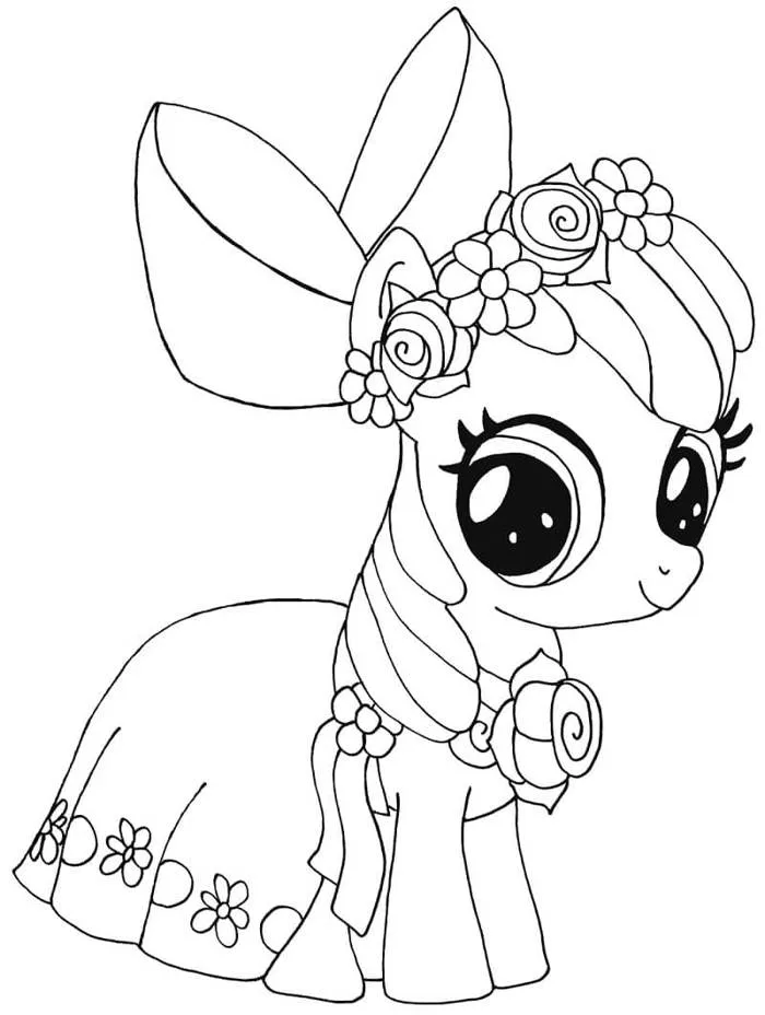 Tô Màu Pony Bé Nhỏ - Tranh Tô Màu Cho Bé
