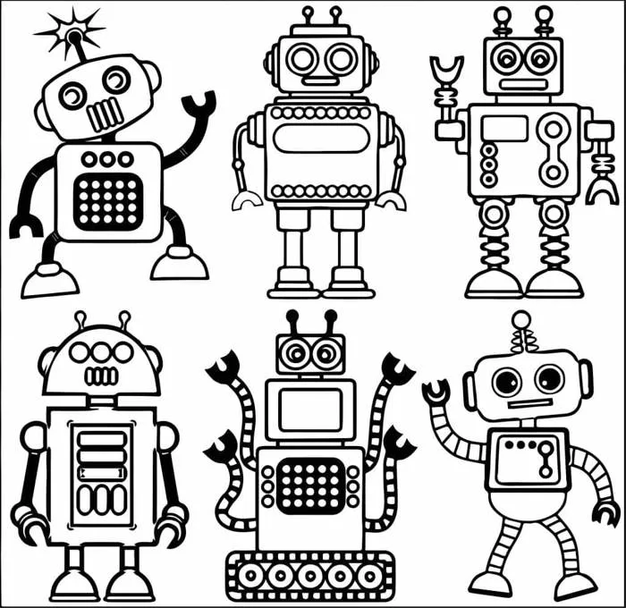 Tô Màu Robot - Tranh Tô Màu Cho Bé