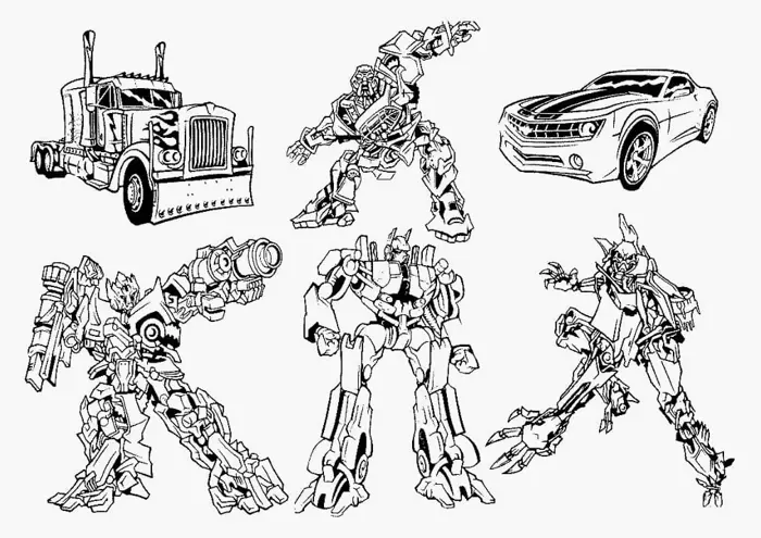 Bộ sưu tập tranh tô màu robot sinh động giúp bé thỏa sức sáng tạo