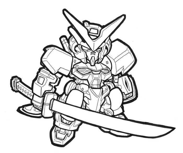 Tranh tô màu Robot Gundam dành cho bé - Khám phá thế giới sáng tạo