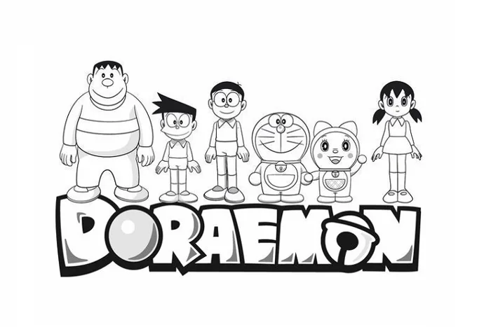 Tuyển tập tranh tô màu Doraemon đẹp, dễ thương cho bé tập tô