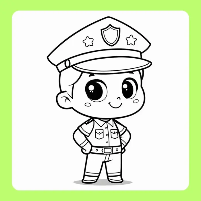 Bộ sưu tập tranh tô màu siêu nhân cảnh sát dũng cảm ươm mầm ước mơ cho bé