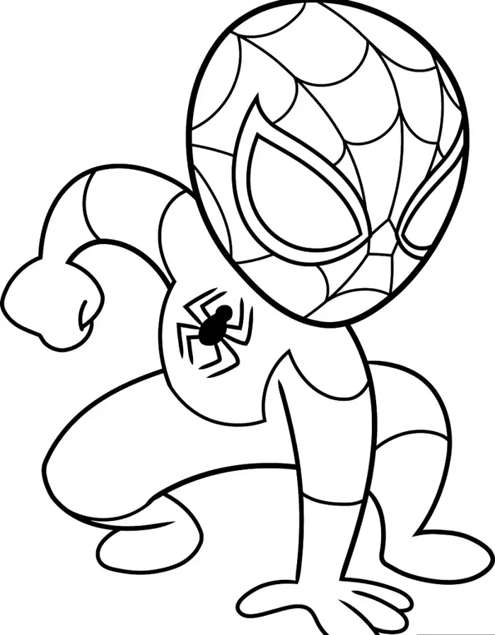 Tranh tô màu siêu nhân nhện Spider Man bản đẹp nhất