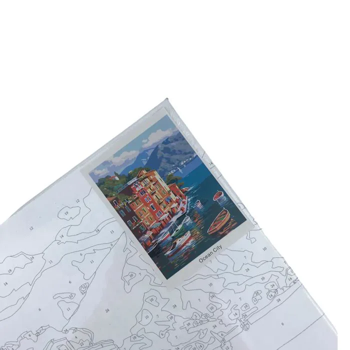 Tranh tô màu số hoá Colormate Ocean city 30x40cm, văn phòng phẩm