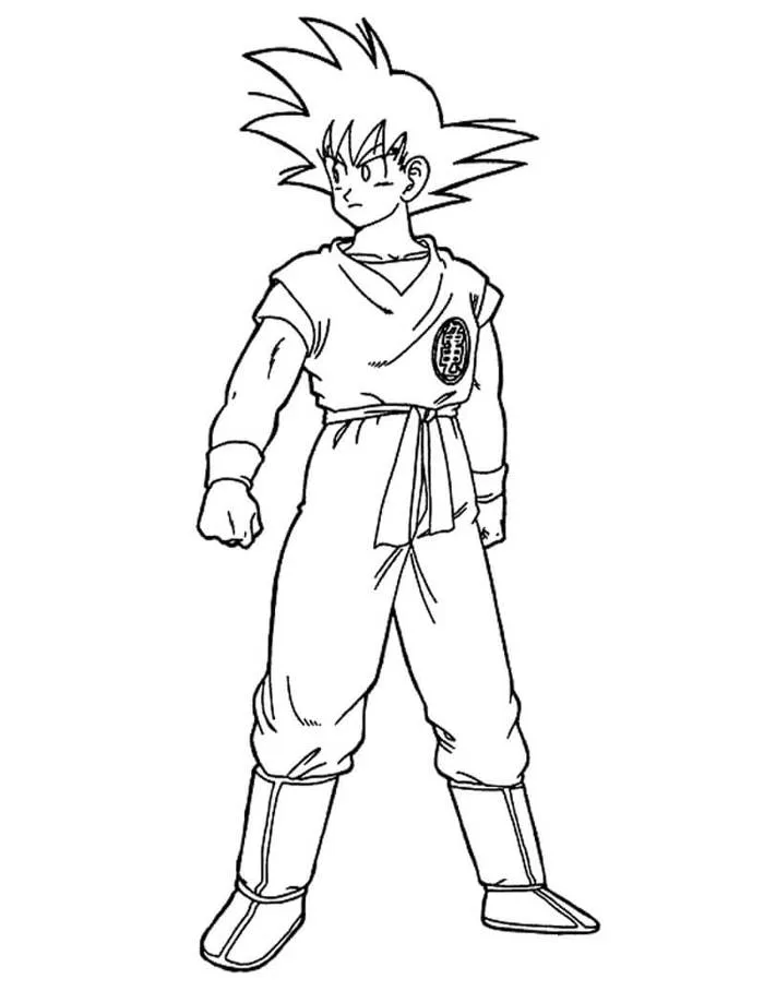 Tô màu Son Goku Mạnh Mẽ - Trang Tô Màu Cho Bé