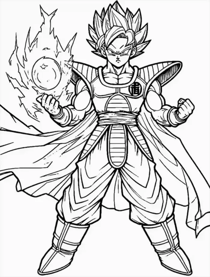 Bộ sưu tập tranh tô màu Goku đẹp cực ngầu giúp bé sáng tạo