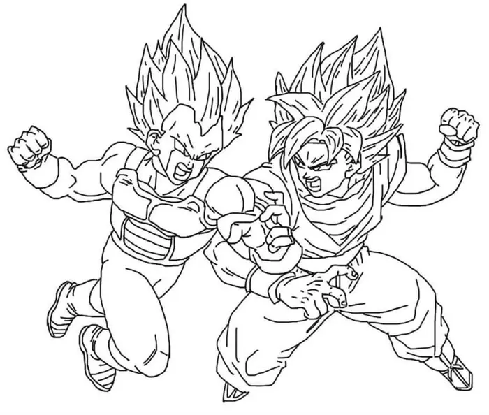 Mẫu tranh tô màu Goku bản năng vô cực mới nhất 2025