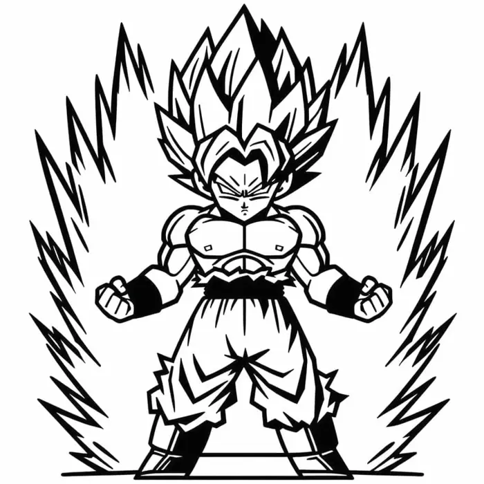 Bộ sưu tập tranh tô màu Goku đẹp cực ngầu giúp bé sáng tạo