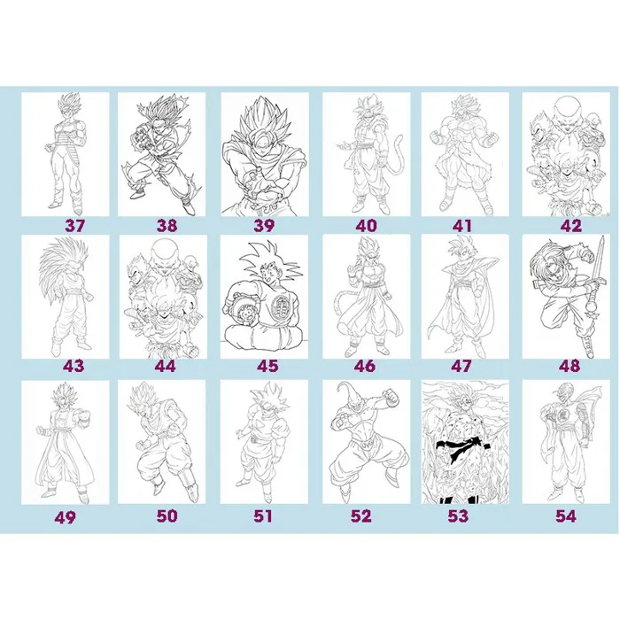Line art Tranh tô màu Anime khổ A4 ( được chọn mẫu) - Chủ đề Songoku Bảy  viên ngọc rồng | Shopee Việt Nam