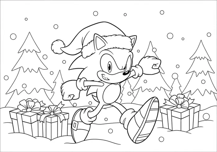 Tải ngay tranh tô màu Sonic dành cho bé mê hành động