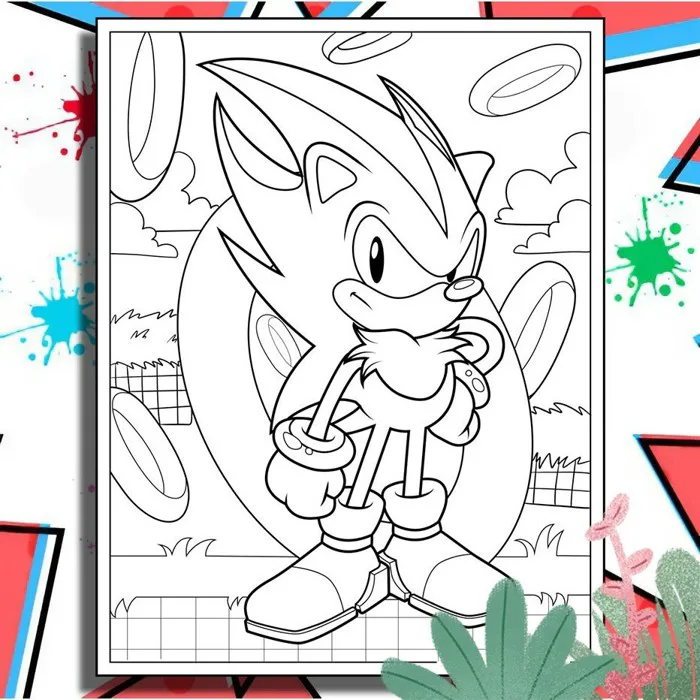 Bộ 50 tranh tô màu cho bé Shadow The Hedgehog Sonic Size A4, A5 Giấy Dày  Đẹp | Shopee Việt Nam