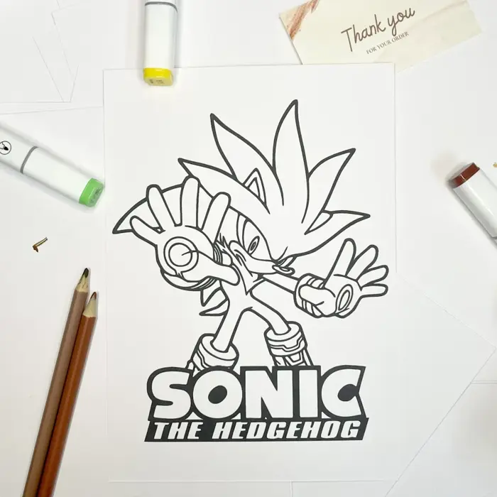 Tranh tô màu cho bé 30 tranh chủ đề hoạt hình Sonic. Giấy 250g tô chì sáp  dạ màu nước... các khổ A4-A5. Giấy 250G Cho Trẻ Em Từ 2 Đến 6