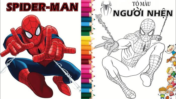 Tô màu Người Nhện 2 - Spiderman Coloring Pages 2 || How to Color Spiderman  Coloring