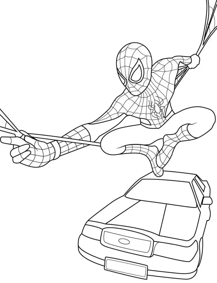 Chiêm ngưỡng tranh tô màu Spider-Man hoạt hình mới lạ