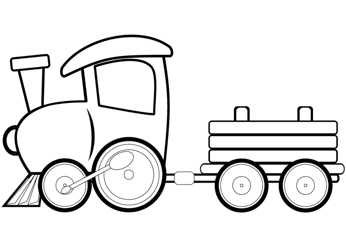Tranh tô màu tàu hỏa cho bé