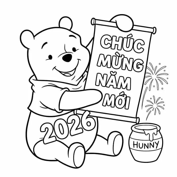 Tranh tô màu TẾT 2026 - Tranh tô màu cho bé - VnDoc.com