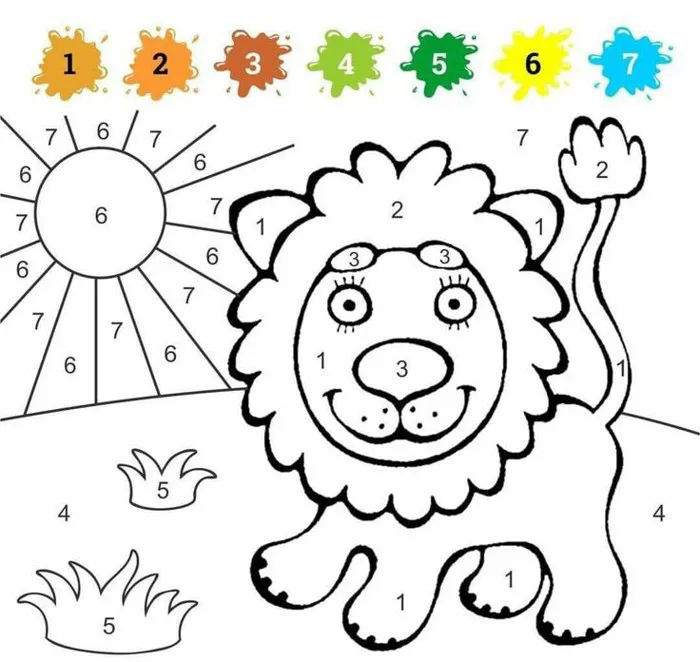 20 tranh tô màu theo số khiến bé 