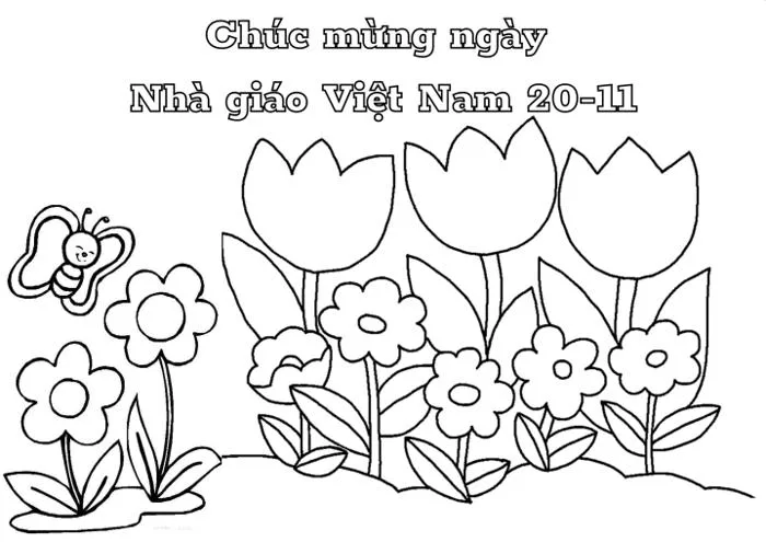 MẪU TÔ MÀU CHO BÉ CHÚC MỪNG NGÀY 20/11