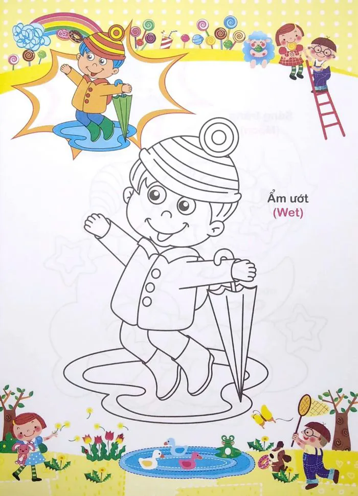 Bé tập tô màu - Bé nhận biết thời tiết – Siêu Thị Sách & Tiện Ích Nhân Văn