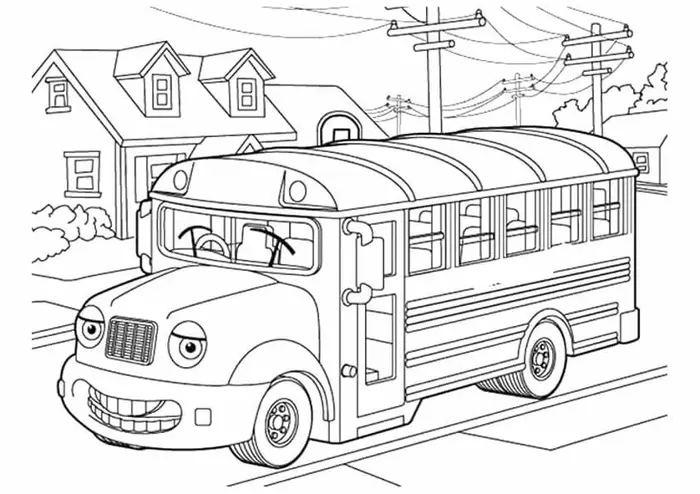 Tổng hợp 99 bức tranh tô màu xe bus đáng yêu siêu ngộ nghĩnh cho bé