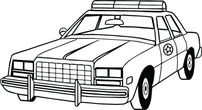 200+ Tranh tô màu xe cảnh sát cho bé tập tô tải miễn phí, sắc nét