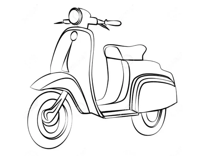 Tranh tô màu phương tiện giao thông