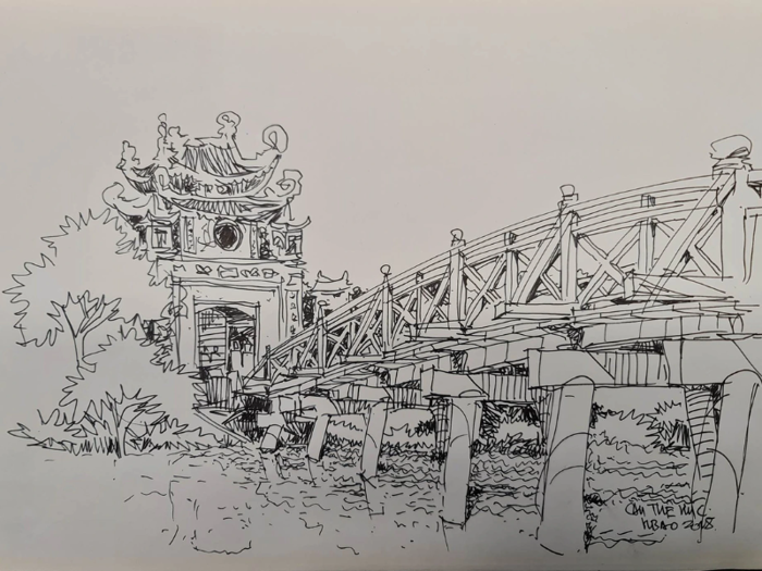 Top 99+ Mẫu tranh vẽ hồ Gươm đơn giản thu hút mọi ánh nhìn