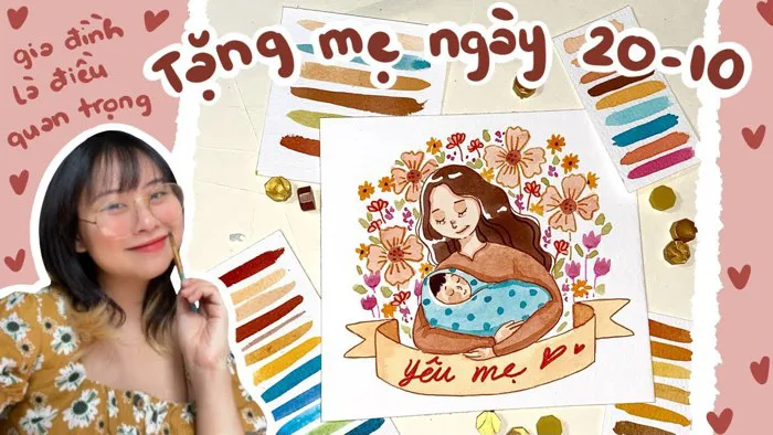Vẽ Tặng Mẹ ngày 20-10 | Điều có lỗi với mẹ | Beisme