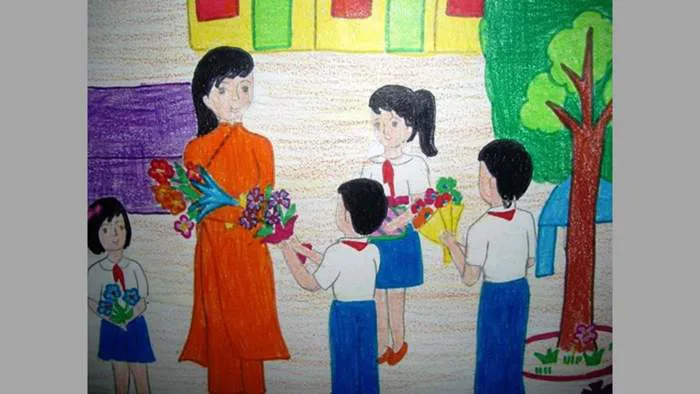30+ Cách vẽ tranh 20/10 đơn giản tặng bà, tặng mẹ, cô giáo