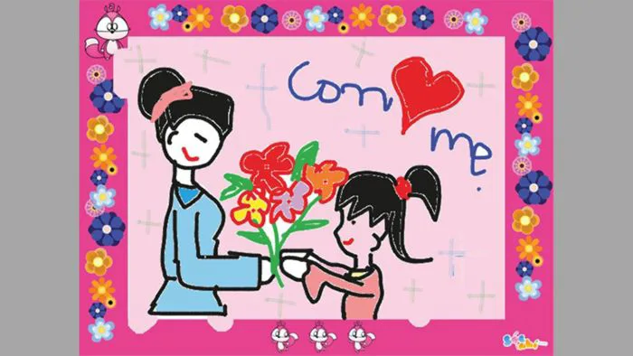 30+ Cách vẽ tranh 20/10 đơn giản tặng bà, tặng mẹ, cô giáo