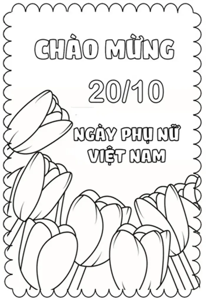 Tranh tô màu 20/10 giúp bé học vui và phát triển trí não