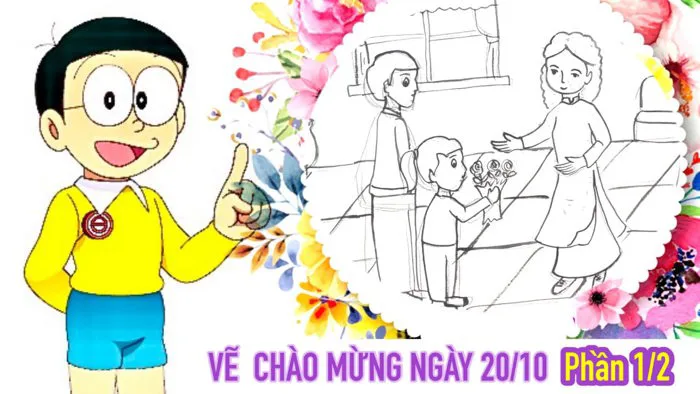 Hướng Dẫn Vẽ Tranh Đề Tài Ngày 20 Tháng 10 Phần 1# Mỹ thuật Trải Nghiệm tv