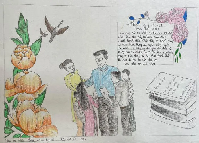 HỘI THI VẼ TRANH NGHỆ THUẬT - Chào mừng kỉ niệm 39 năm ngày nhà giáo Việt  Nam 20/11/1982-20/11/2021