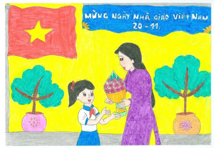 Cách vẽ tranh 20/11 đơn giản, ý nghĩa, gợi ý 50+ mẫu tranh đẹp nhất