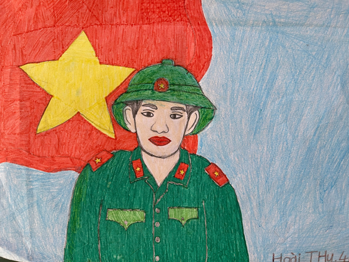 HOẠT ĐỘNG VẼ TRANH CHÀO MỪNG 79 NĂM NGÀY THÀNH LẬP QUÂN ĐỘI NHÂN DÂN VIỆT  NAM 22/12 CỦA TRƯỜNG TIỂU ...