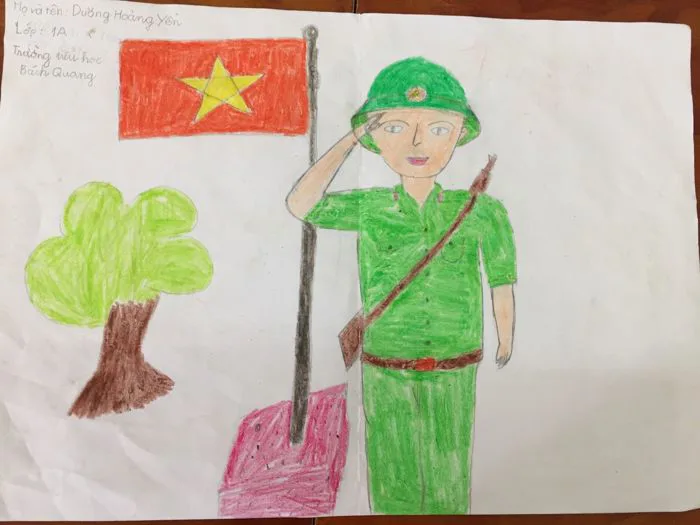 THI VẼ TRANH CHỦ ĐỀ “CHÚ BỘ ĐỘI CỦA EM” CHÀO MỪNG NGÀY THÀNH LẬP QĐND VIỆT  NAM 22/12/2020