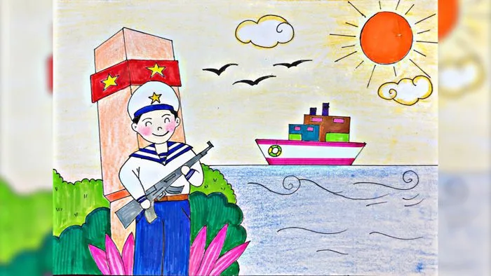 Vẽ tranh chào mừng ngày 22/12: ngày thành lập Quân đội nhân dân Việt Nam