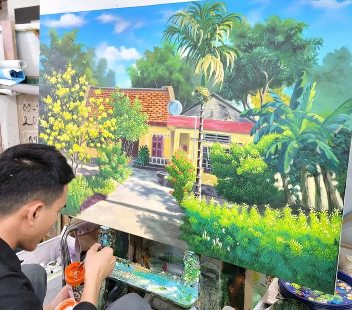 Dạy vẽ tranh tường tại HN, Khóa học vẽ cho các bạn theo nghề tranh tường. |  Học vẽ tranh tường 3d, dạy vẽ phong cảnh online cơ bản tại Hà Nội,