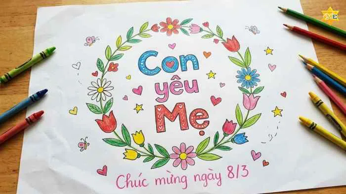 Gợi ý 10 mẫu vẽ tranh mùng 8 tháng 3 tặng mẹ đẹp và đơn giản