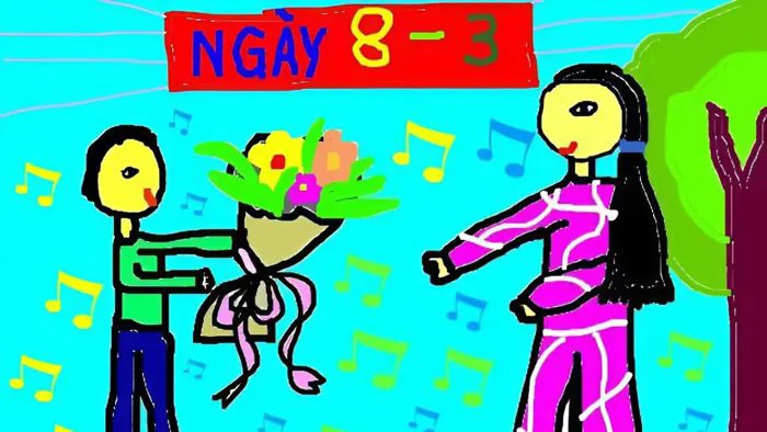 99+ mẫu tranh 8/3 tặng cô và mẹ độc đáo, sáng tạo nhất