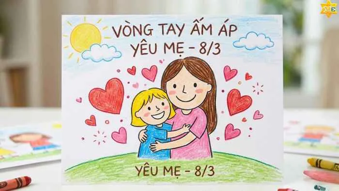 Gợi ý 10 mẫu vẽ tranh mùng 8 tháng 3 tặng mẹ đẹp và đơn giản