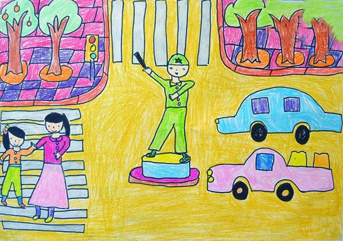 Vẽ tranh an toàn giao thông trên giấy A3 đơn giản, đẹp và ý nghĩa