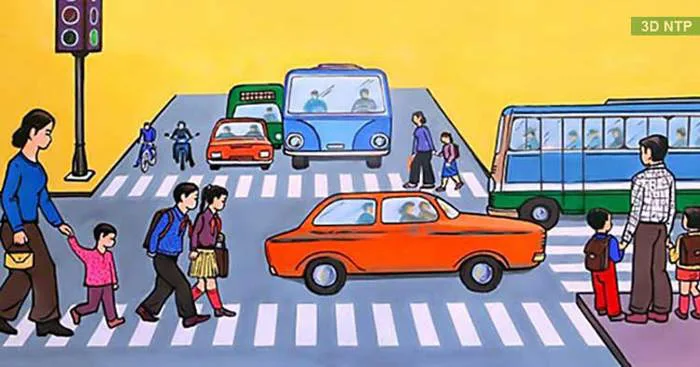 Vẽ tranh an toàn giao thông đơn giản, đẹp và nhiều ý nghĩa