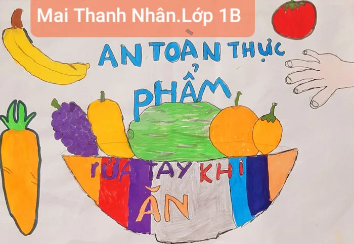 Tổng hợp tranh vẽ về vệ sinh an toàn thực phẩm ấn tượng