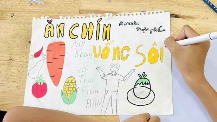 Tổng hợp tranh vẽ về vệ sinh an toàn thực phẩm ấn tượng